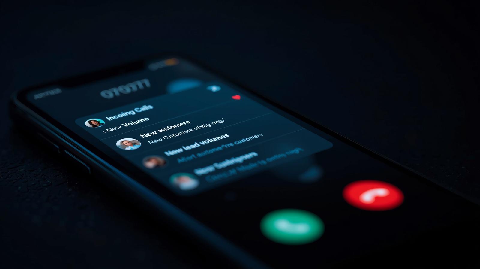 Smartphone receiving multiple calls and messages from new customers